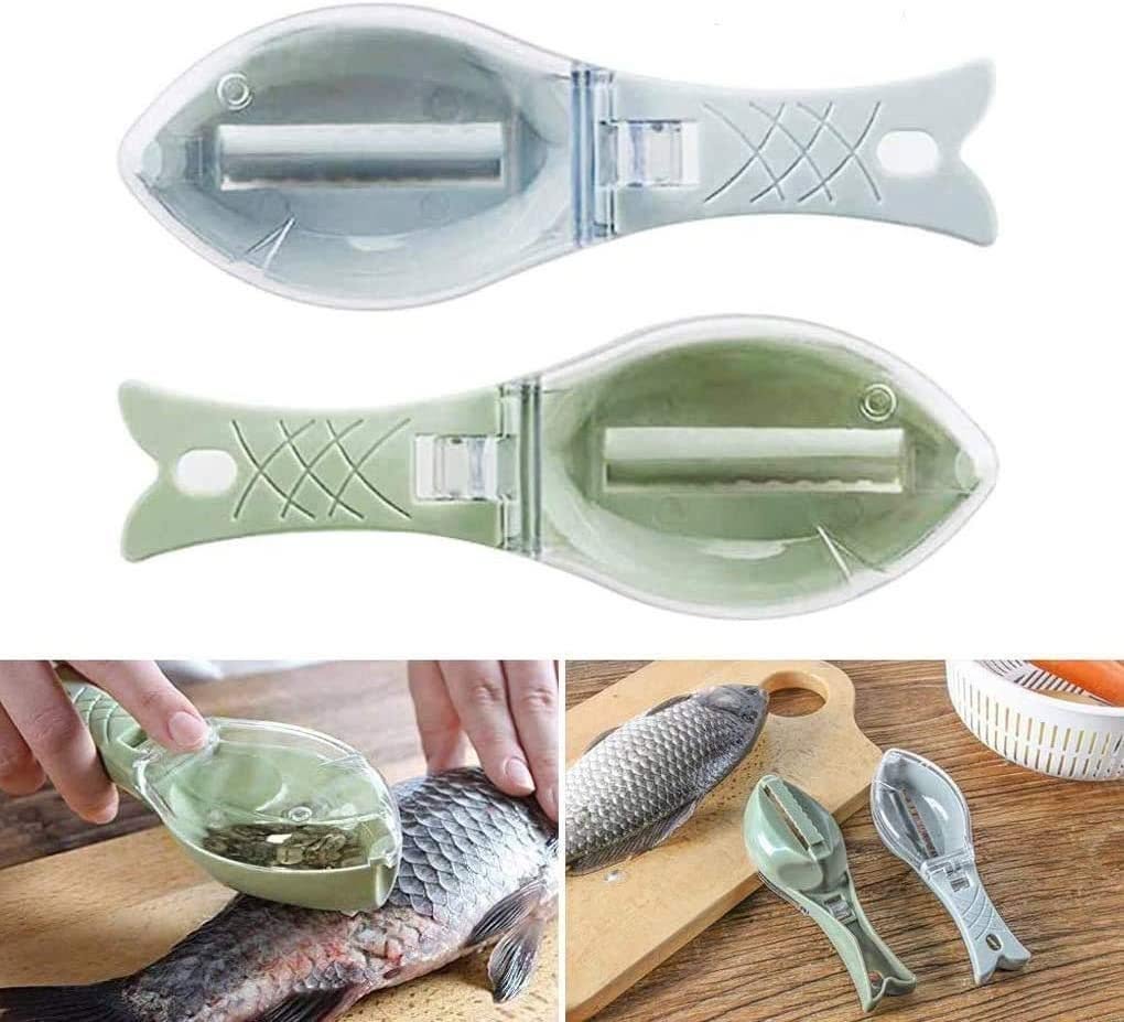 fish shape scale scraper with cover