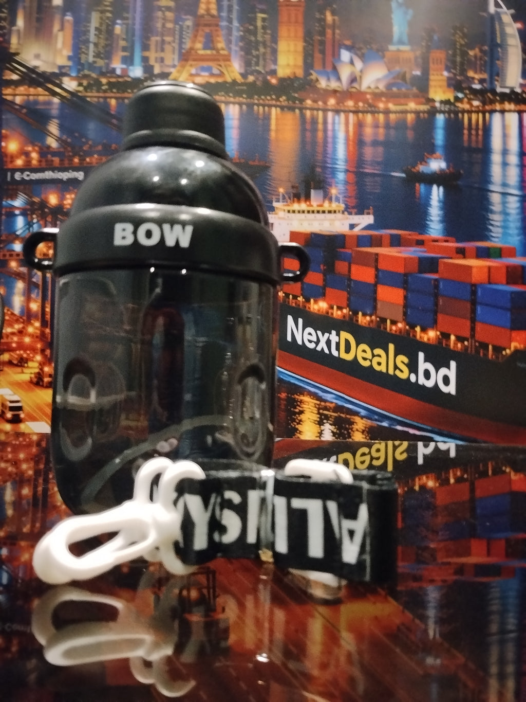 "BOW" mini plastic sports water bottle