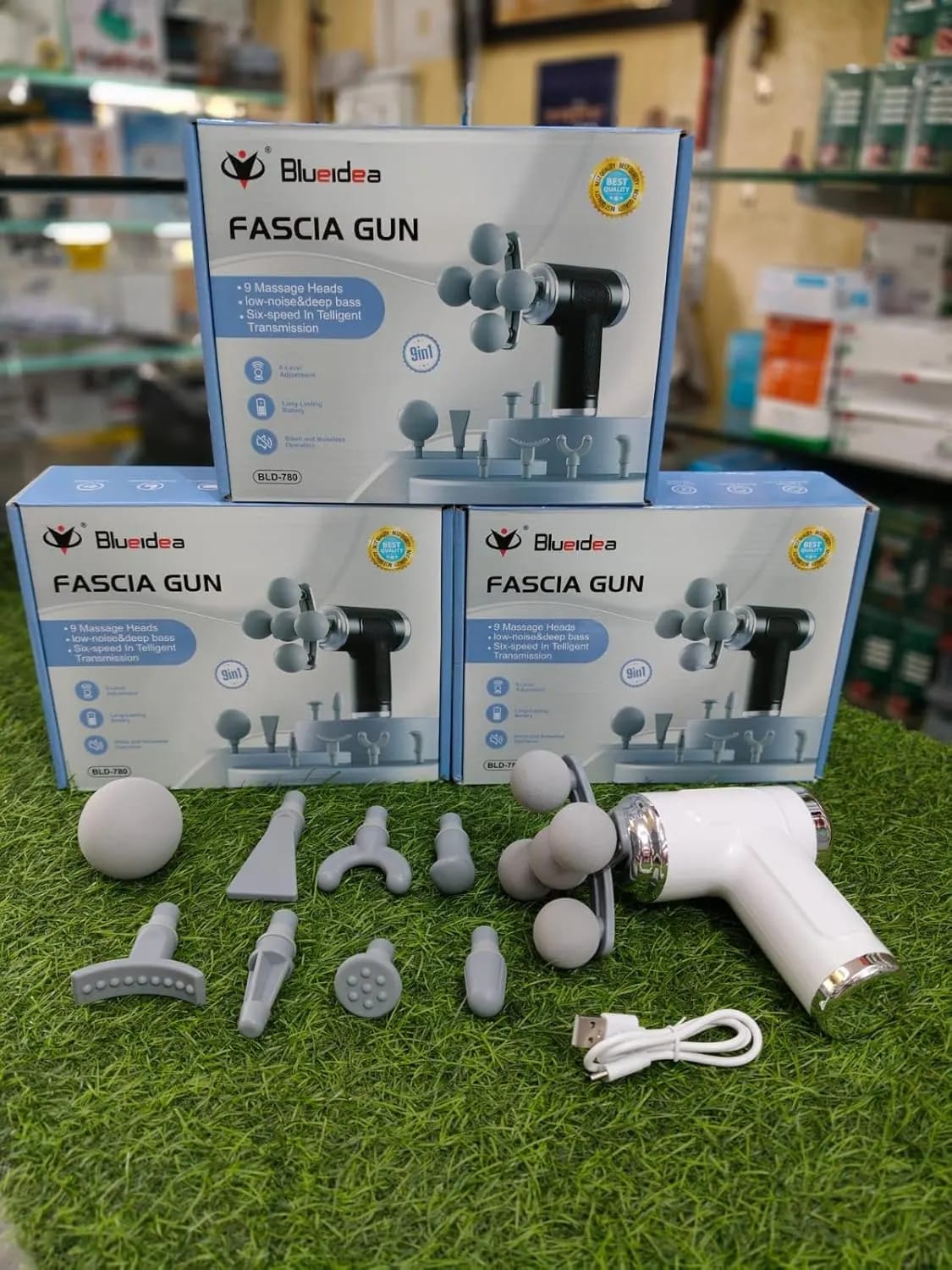 Five-Headed Fascia Massage Gun - প্রিমিয়াম ফাসিয়া গান (ম্যাসেজ গান)! 🔋💖