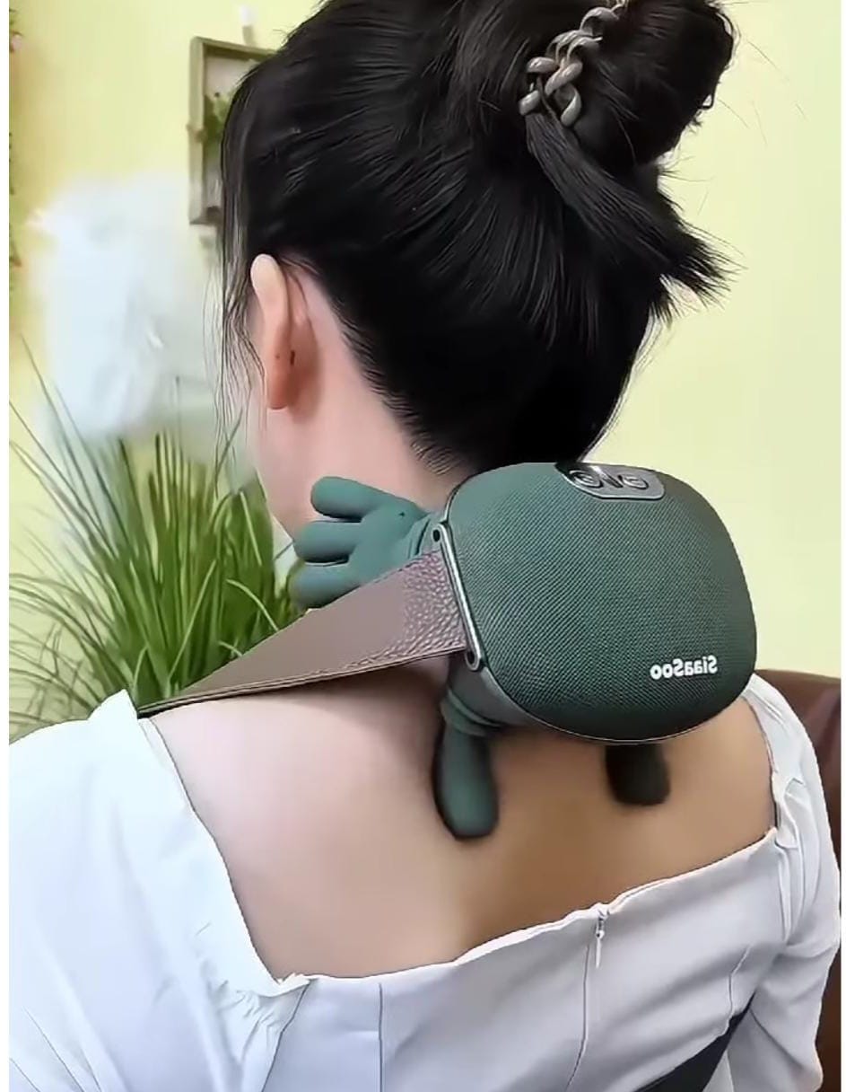 SiaaSoo N7 Electric Neck and Shoulder Massager - প্রিমিয়াম স্মার্ট নেক অ্যান্ড শোল্ডার ম্যাসাজার! 🌸💖