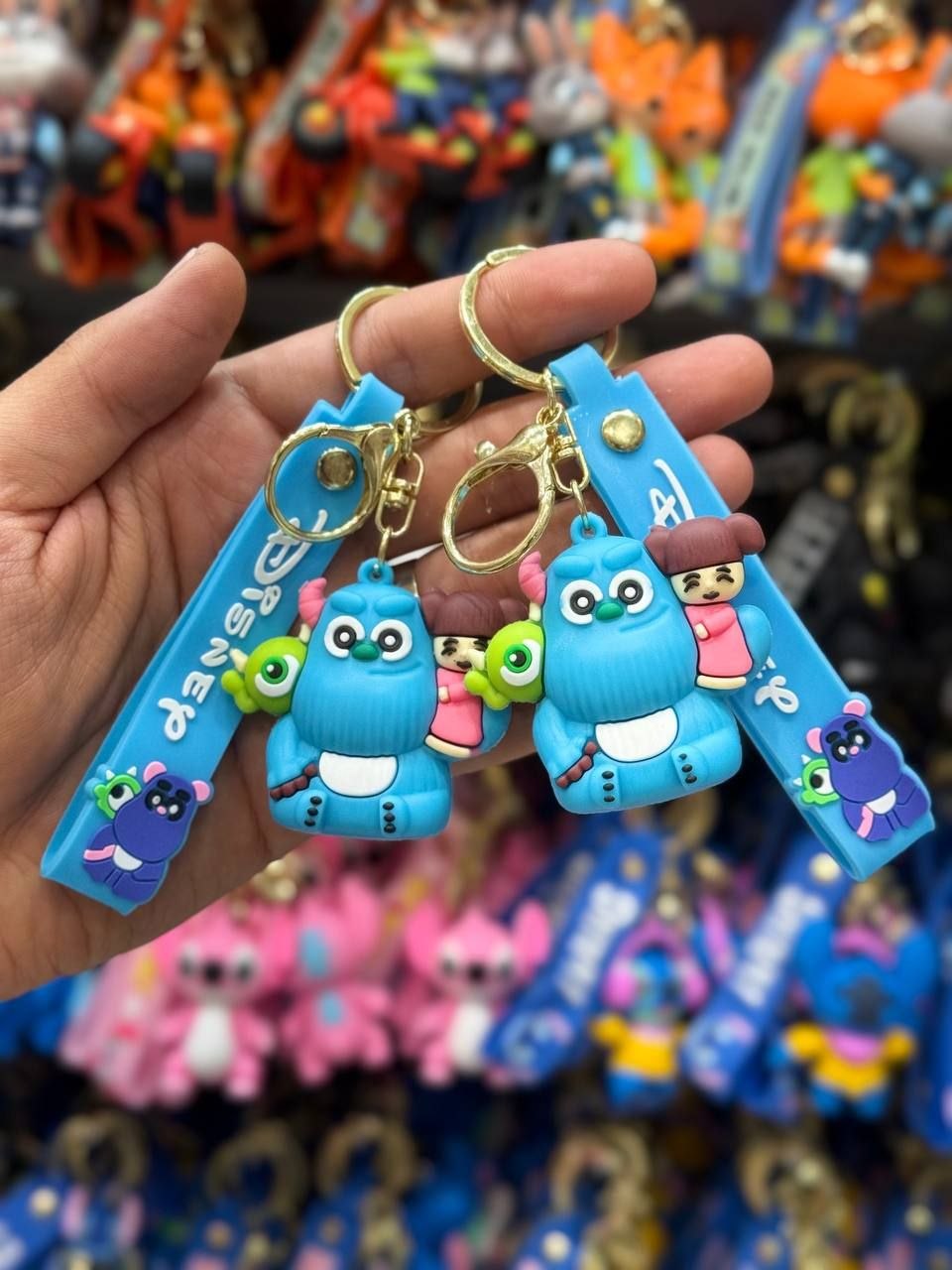 Blue Monster Character Keychain