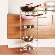 5-tier stainless steel kitchen pot and pan organizer rack