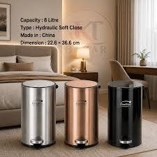 Stainless Steel Hydraulic Pedal Bin