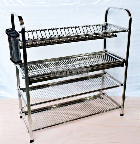4-tier stainless steel kitchen dish drying rack