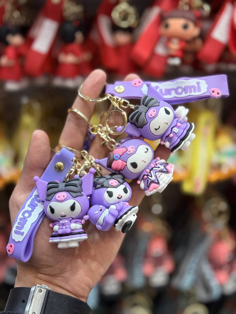Mischievous Bunny Lavender Character Keychain
