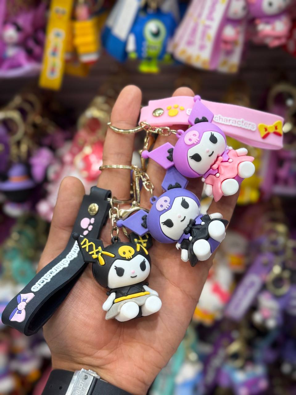 Mischievous Bunny Panda Character Keychain