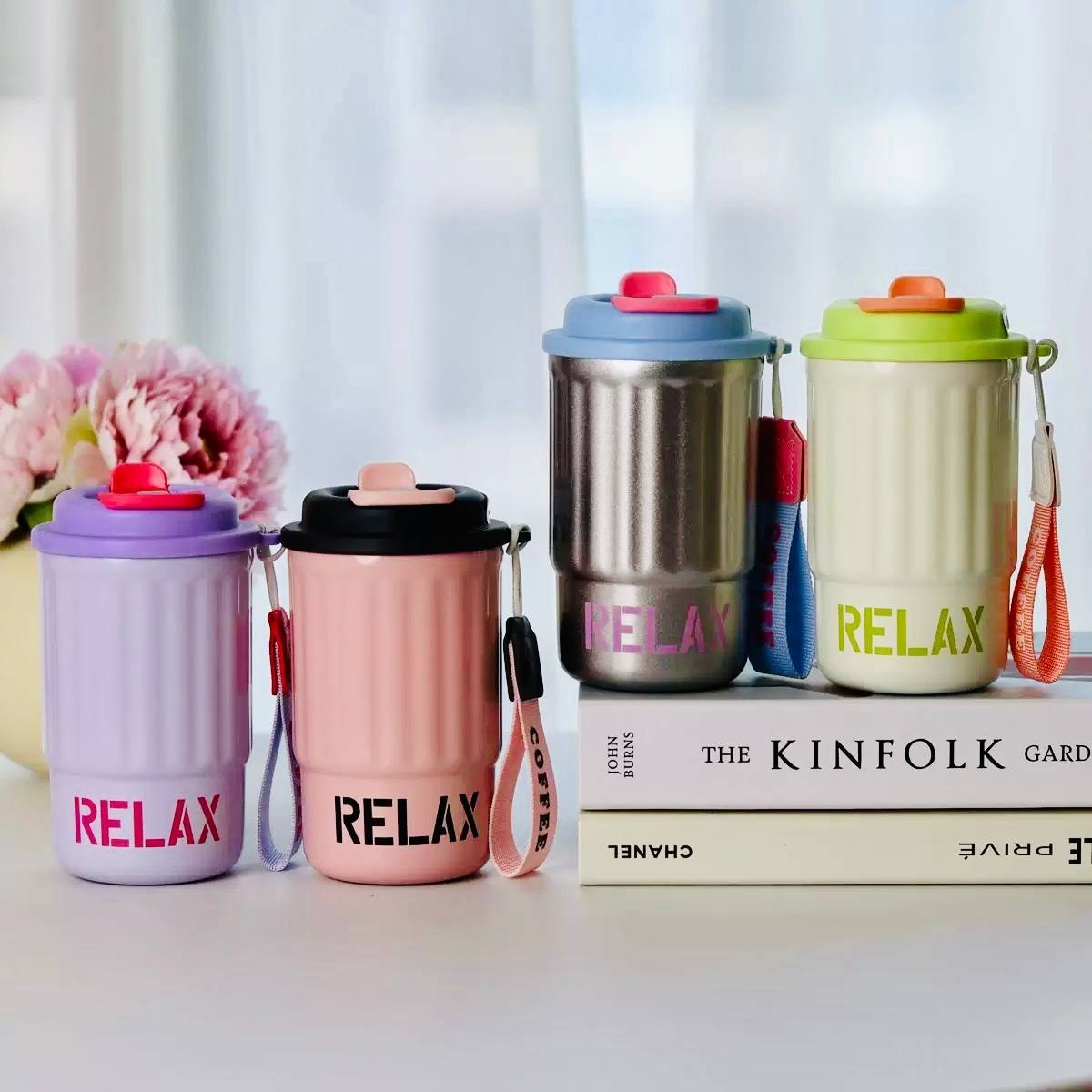Relax Stainless Steel Travel Mug
