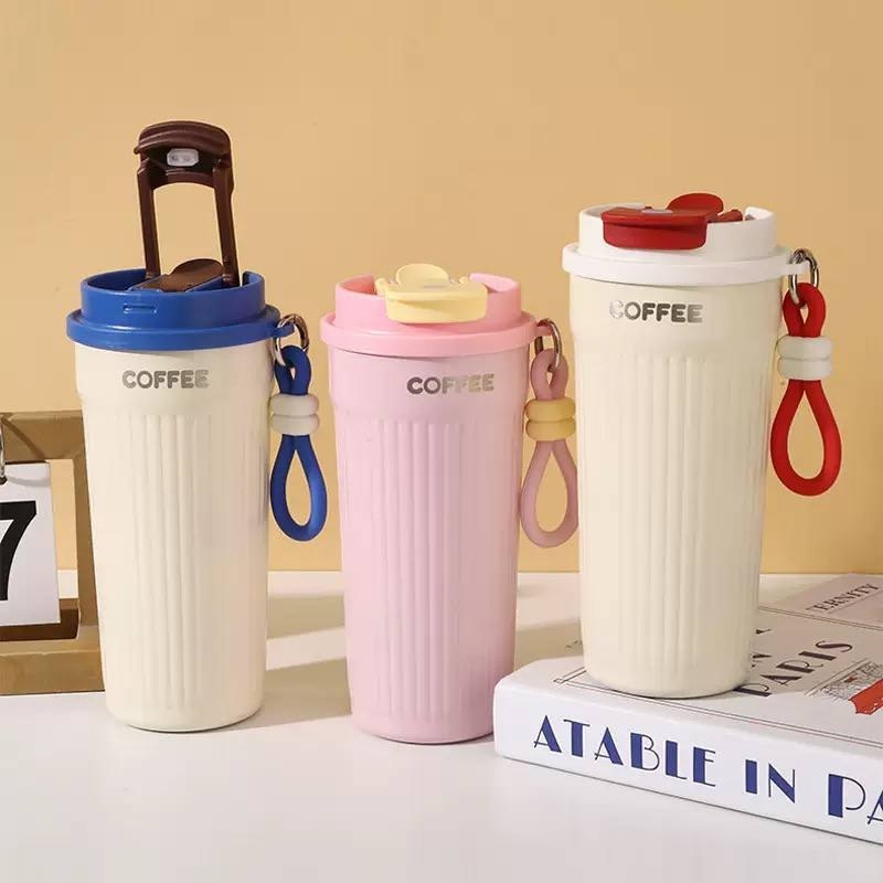 Ribbed Coffee Travel Tumbler