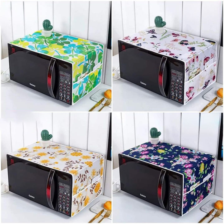 Printed microwave oven top dust cover