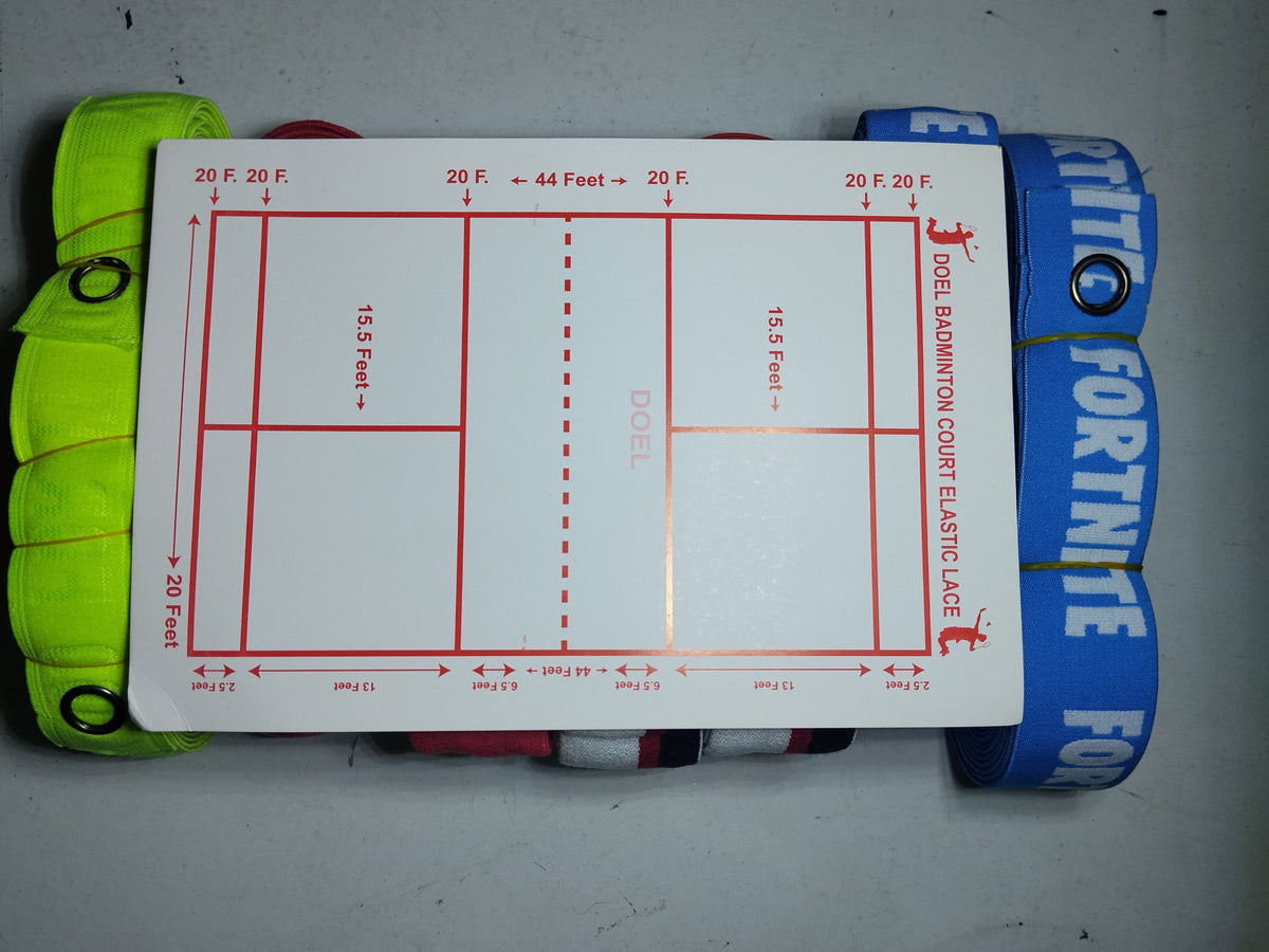 Portable & Strong badminton court elastic lace kit
