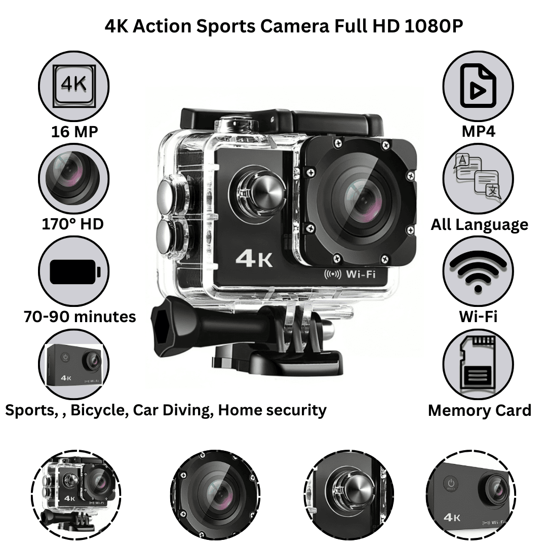4K Ultra HD Action Sports Camera