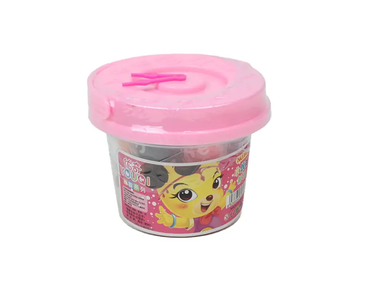 Colourful clay bucket