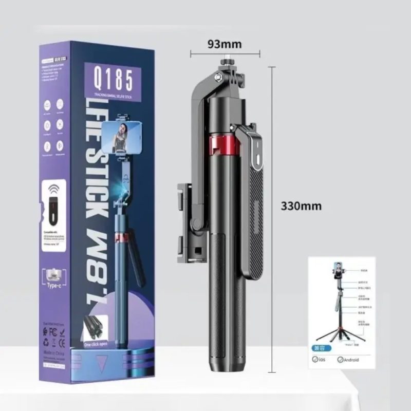 Q185 AI Auto Face Tracking Tripod Selfie Stick Gimbal