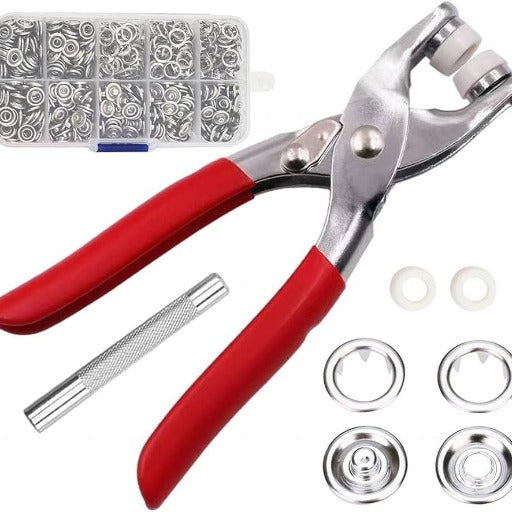 Hand Pressure Snap Button Fastener Pliers Tool Kit