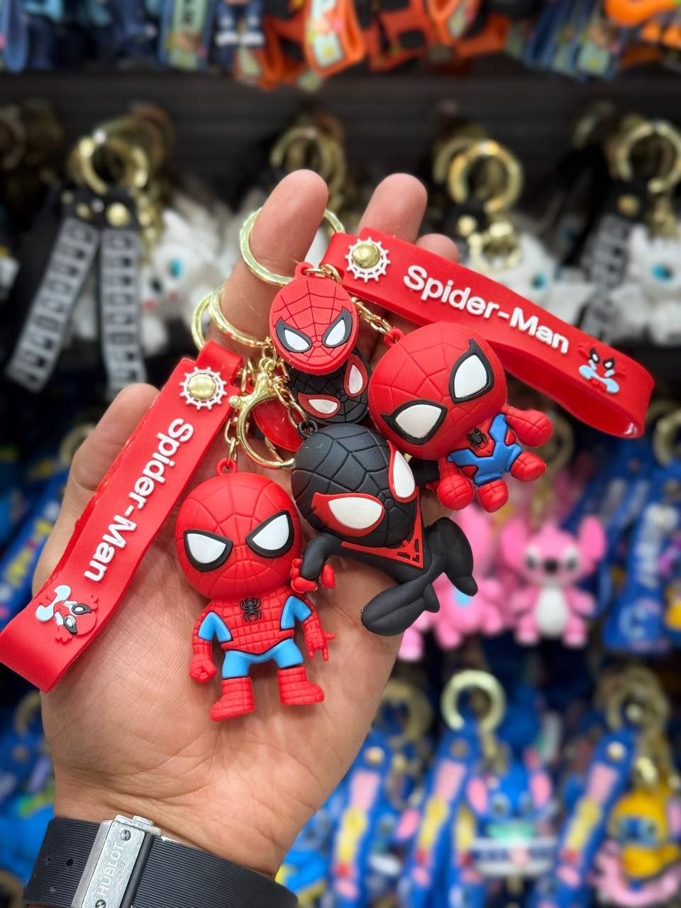 Web Hero Red Character Keychain