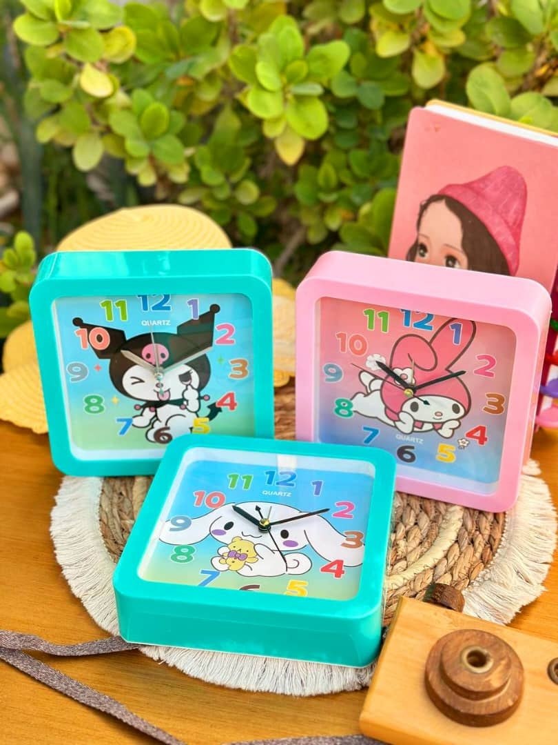 Square Cartoon Alarm Clock