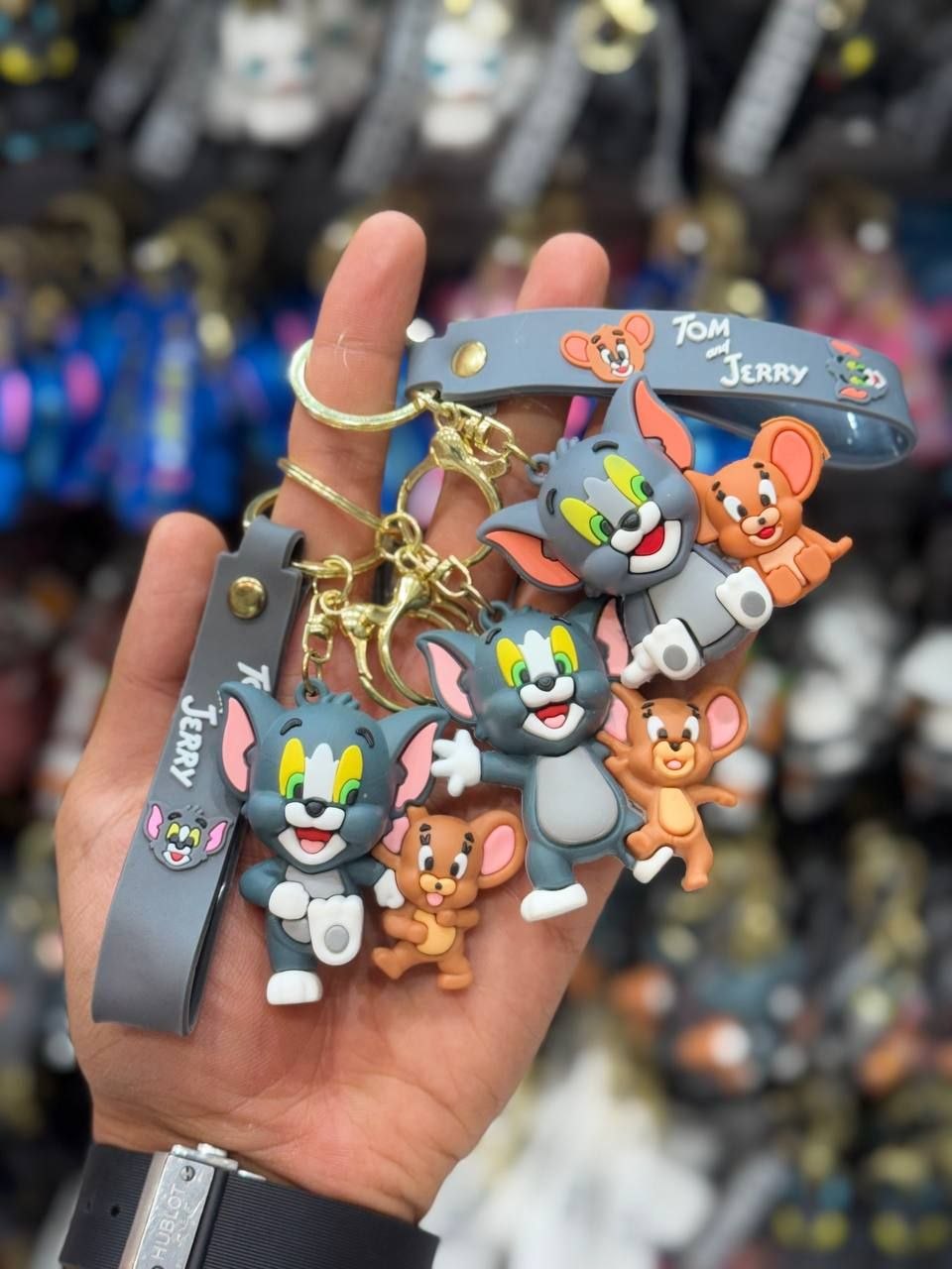 Cat and Mouse Character Keychain